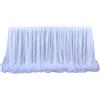 aromm Tulle Gonna da Tavolo Copertina per Doccia per Bambini Matrimonio Parti Decorazione Bianco,6 FT (L183cm×H77cm)