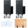 xyuayamz Porta Taglieri, Supporto per Tagliere con Gancio, Porta Coperchi Pentole Salvaspazio, Multifunzionale Staffe per Utensili da Cucina per Coperchio e Tagliere, Senza Forare, Metallo, Nero