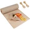 Mkitnvy 28CM X 10M Runner Juta, Runner Tavola in Iuta,Naturale Juta Rotolo Marrone | Runner Tavola , Adatto per Feste di Compleanno in Giardino, Matrimoni, Decorazioni per La Tavola, Confezioni Regalo