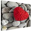 Wallazz Quadri Moderni Soggiorno Zen, Natura, Amore, Cuori, Fiori - 100% Made in Italy - Stampa HD su Tela Canvas - Quadro Camera da Letto - Qualità Artigianale - 80x80cm