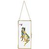 DÉCOCO 10x22cm Cornici fatte in rame Ottone Appeso Galleggiante Oro Geometrico Ornamento Pianta Esemplare Clip Decorazioni verticali moderne Cartoline Artwork Frame Solo cornice in vetro