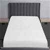 Gilania Lenzuolo Angoli elasticizzati Cotone Singolo 90x200 cm Bianco | 90x200 cm 100% Percalle di Puro Cotone di Alta Qualità, Angoli Elasticizzati, Altezza 25 cm Collezione Lecti