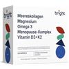 Bright Naturo Menopause Complex, Collagene Marino, Magnesio Chelato, Omega 3 TG, Vitamina D3 e K2 - SmartAbsorb™ | per la salute delle ossa, la funzione muscolare e l'immunità | 28 bustine giornaliere