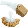 DAVIDJAMESCLARKE 300 mini etichette dei prezzi con cordoncino, 25 x 15 mm etichette per etichette, colore marrone