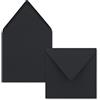 FarbenFroh by GUSTAV NEUSER Buste quadrate, 100 pezzi, 90 g/m², 140 x 140 mm (14,0 x 14,0 cm), con chiusura a scatto, colore: Nero