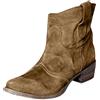 Generic Tronchetti Donna Scamosciati Stivaletti Morbidi Tacco Basso Western | Autunno Inverno Comodi Stivali alla Caviglia Arricciati Punta Tonda Senza Lacci Casual Vintage Fashion Scarpe Eleganti Chic