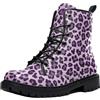Ulalaza Stivaletti da Donna con Stampa Leopardata Allacciati alla Caviglia con Motivo Animalier Colorato alla Moda e Casual