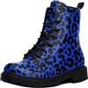 Ulalaza Stivaletti da Donna con Stampa Leopardata Allacciati alla Caviglia con Motivo Animalier Colorato alla Moda e Casual