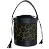 Superflybags Donna Borsa Secchiello a Mano in vera Pelle e Cotone con pelo cavallino Modello GHANA SMALL CAVALLINO 14x17x14 Made in Italy