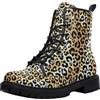 Ulalaza Stivaletti da Donna con Stampa Leopardata Allacciati alla Caviglia con Motivo Animalier Colorato alla Moda e Casual
