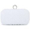 Jywmsc Bianco Perla Pochette Borse per le Donne Perline Pochette Formale Matrimonio Sposa Party Tote Borsetta