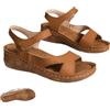 Generic Sandali da donna con zeppa, sandali da donna, eleganti e larghi, punta aperta, antiscivolo, suola spessa, scarpe da spiaggia con zeppa e cinghie regolabili