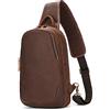 newsbirds Zaino Monospalla Uomo Vera Pelle Borsello Uomo Pelle Tracolla Spalla Sling Bag Crossbody Bag Borse Petto per Trekking Viaggi Lavoro Scolastici