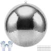 VEVOR Sfera da Discoteca a Specchio da 500 mm Colore Argento Appendibile, per Decorazioni Casa Palcoscenici DJ e Club, con 2 Dimensioni di Piastrelle Riflettenti, per Matrimoni Musica e Compleanni