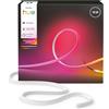 Philips Hue OmniGlow Striscia LED per esterni, 10 m | Luci giardino, Sfumature ultra-fluide, Colori precisi, Luce bianca pura, Luce ultra-brillante, Tagliabile, Casa intelligente