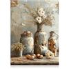 Dazzlewall Daisy Floral Wall Art, stampa su tela botanica rustica vintage per cucina agriturismo arredo bagno 30x40 cm senza cornice