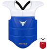 Mytra Fusion Corpetto Taekwondo Uomo e Donna, Protezione Corpo Arti Marziali con Protezione Petto e Costole, Cinghie Regolabili per Taekwondo, Karate, Sparring e Allenamento