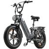 BURCHDA AZ20 E-MTB con sospensione completa, pneumatici larghi 20, 4.0, 48 V, 20 Ah (fino a 60 km), freni a disco idraulici, 200 kg, 7 marce + fanale posteriore