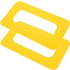 Alipis 2 Pezzi Patch Riparazione Alloggiamento Pinna per Tavola Surf e | Colore Giallo, PVC Resistente, Installazione Semplice, Riduce Usura Laterale e Limita Spostamenti in Uso