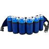 Qusinfc Cintura portabevande con cinghia regolabile in vita, Blu, Bellezza di massa | Supporto da cintura per 6 bottiglie, unisex, 6 lattine per bere, tasca nascosta, può contenere 6 lattine o bottiglie