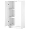 HOMCOM Mobiletto Ufficio con 3 Ripiani e Ante, 60x33.5x108 cm, Bianco | Aosom Italy