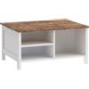 HOMCOM Cassapanca Contenitore in Legno con Coperchio, 80x60x40 cm, Marrone Rustico | Aosom Italy