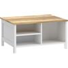 HOMCOM Cassapanca Contenitore con Coperchio Sollevabile, 80x60x40 cm, Effetto Legno Naturale | Aosom Italy
