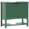 HOMCOM Mobile Sottolavabo per Lavabo a Colonna con Anta e Ripiano, Verde Intenso | Aosom Italy