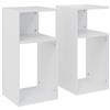 HOMCOM Set 2 Tavolini da Salotto Moderni con Ripiano Aperto, per Soggiorno, Camera da Letto, Ufficio, Bianco | Aosom Italy