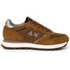 SUN 68 SNEAKER ALLY GOLD SILVER IN NYLON E SUEDE VOLPE