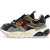 Flower Mountain Yamano 3 Junior Sneakers Navy Grey Brown