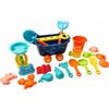 21 Pezzi Giochi da Spiaggia Colorato Trolley Mare con Accessori Completo