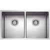 PLADOS Lavello cucina Plados SL7420 in acciaio inox satinato a due vasche per installazione Sottotop