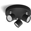 Philips Star Spot 3 flg. nero 1500lm