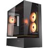 Cougar CFV235 - Case per PC da gaming, Mid-Tower ATX/CEB, con elevato flusso d'aria (270°) e 4 ventole ARGB