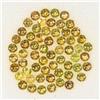 Gemsporium Lotto Zaffiro Naturale Giallo Riscaldato Round Diamond Cut 60pz 3.57ct 2.2mm