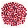 Gemsporium Lotto Gemme Zaffiro Naturale Round Diamond Cut Rosso 119 pz 3.03ct 1.6mm