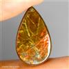 Gemsporium Ammolite Naturale Hot Rainbow Luster 6,24 ct 16x9mm Perla Cabochon