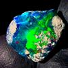 AK GEMS AND JEWELLERY Gemma Opale Nero Grezzo Etiopia Fire Opal Naturale 8,5 Ct 17x17 mm
