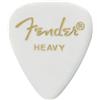 Fender 351 Plettri Heavy per Chitarra Elettrica, Bianco, 12x | Set 12x plettri rigidi spessore heavy, ideali per rock, stile 351, alta durata, grip preciso, chitarra elettrica