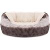 Rosewood 40 Winks - Cuccia Ovale per Cani, 63,5 cm, Colore: Grigio e Crema