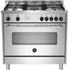 Bertazzoni La Germania AMN965GXT Cucina Gas 5 Fornelli con Forno da 90 cm Acciaio inossidabile