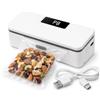 WDKXCN Macchina Sottovuoto Alimenti, 8 Modalità Mini Sigillatore con Taglierino | 1800 mAh (100-300 cicli), Magnete sul Retro, Taglierina a Scomparsa, Display LED, per Conservazione Alimenti Cucina Campeggio