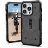 URBAN ARMOR GEAR UAG - Custodia compatibile con iPhone 15 Pro da 6,1 pollici, con magnete integrato, colore argento, compatibile con ricarica MagSafe, robusta custodia protettiva a prova di caduta di