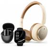 HF Division HIFUTURE PACK8 RITORNO A SCUOLA: HI-PACK8/26 Cuffie Bluetooth wireless HiFuture Turbo Latte + Smartwatch LUME Nero + Auricolari wireless ColorsBuds 3 Nero