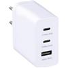 Grundig Caricatore USB C 65W con 2 Porte USB C e USB A - Caricatore Rapido per Smartphone Tablet e Laptop - Alimentatore USB Universale