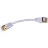 wantecWire Cavo Patch Extra Sottile Cat.7, Spina Cat.6 SSTP schermata, Lunghezza 0,1 m, Bianco
