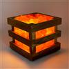 Lampade di Sale Store Lampada di Sale Himalayano Rosa Braciere Cassettina in legno con pezzotti 4 kg con luce calda