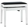 GEWA panca per pianoforte Deluxe Autolift con comoda regolazione in altezza, legno massiccio, bianco opaco
