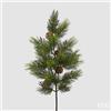 EDG Enzo De Gasperi Ramo di Pino con Pigne H65 cm Verde - Decorazione Natalizia